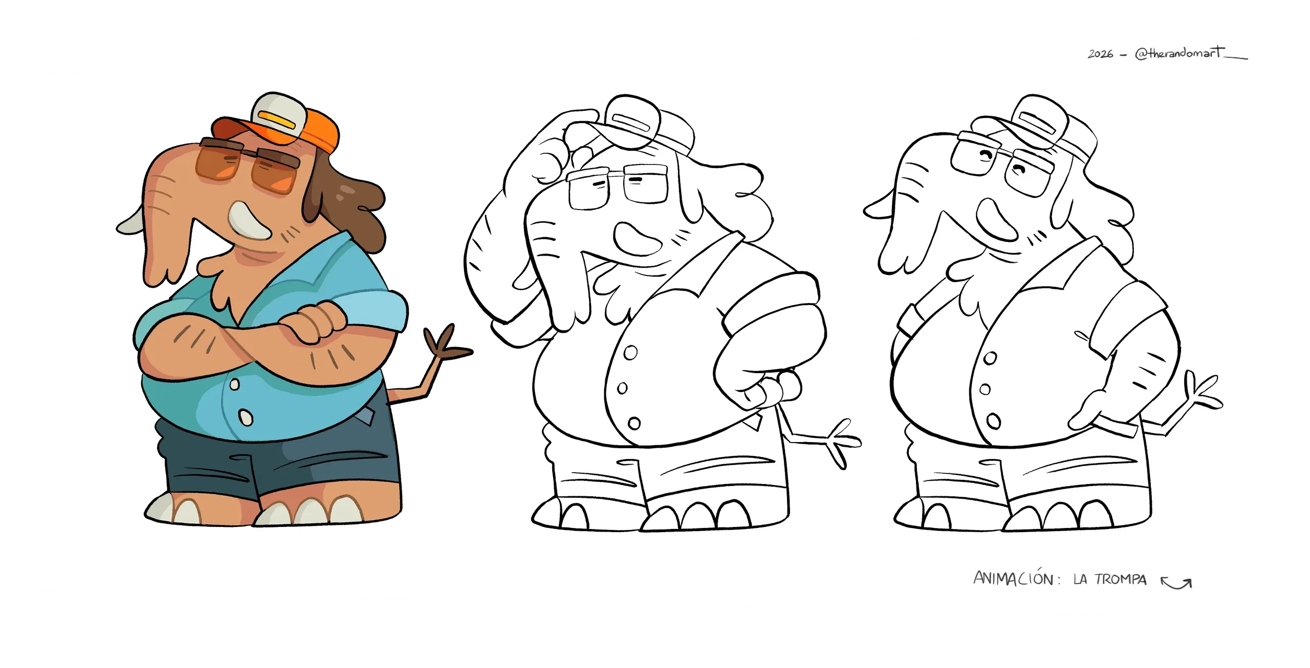 Elephant in cap and sunglasses (placeholder)